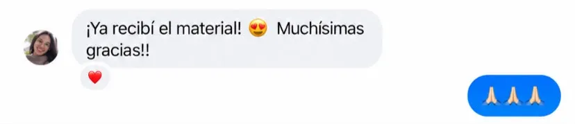 Mensaje de una compradora 2