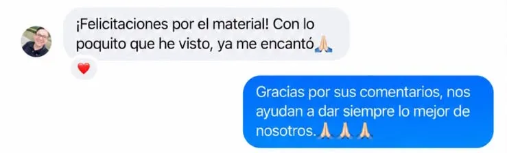 Mensaje de una compradora 3